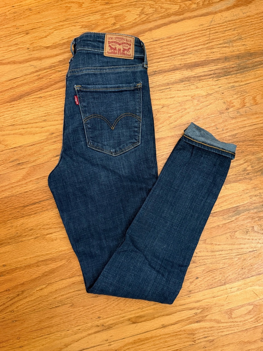 Levi's 721 Dark Blue High Rise Skinny Jeans